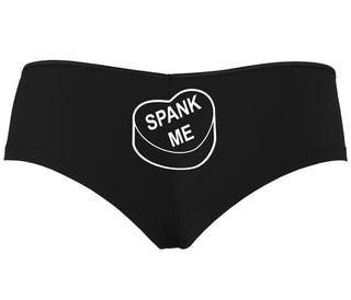 Valentines Day Candy - Spank Me - Black Boyshort