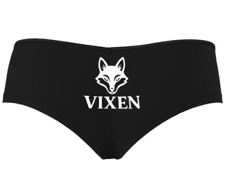 Vixen With Fox Logo - Black Boyshort
