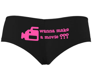 Wanna Make A Movie - Black Boyshort