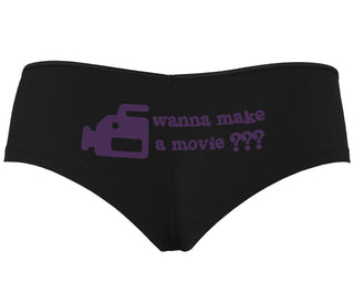 Wanna Make A Movie - Black Boyshort