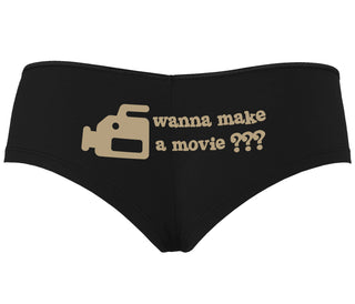 Wanna Make A Movie - Black Boyshort