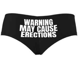 Warning May Cause Erections - Black Boyshort