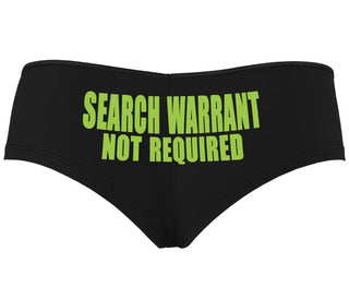 Search Warrant Not Required - Black Boyshort