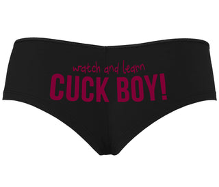 Watch And Learn Cuck Boy - Black Boyshort