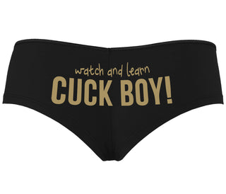 Watch And Learn Cuck Boy - Black Boyshort