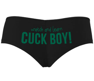 Watch And Learn Cuck Boy - Black Boyshort