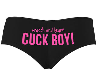 Watch And Learn Cuck Boy - Black Boyshort