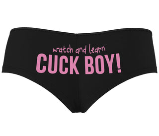Watch And Learn Cuck Boy - Black Boyshort