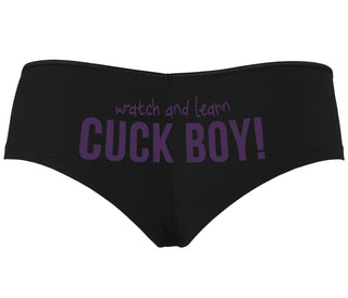 Watch And Learn Cuck Boy - Black Boyshort