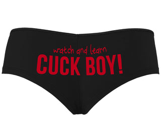 Watch And Learn Cuck Boy - Black Boyshort
