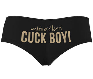 Watch And Learn Cuck Boy - Black Boyshort