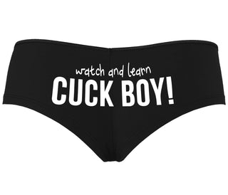 Watch And Learn Cuck Boy - Black Boyshort