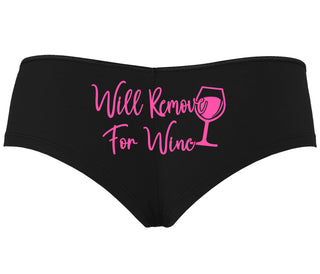 Will Remove For Wine - Black Boyshort