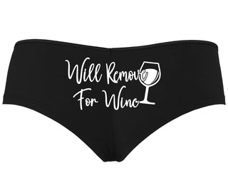 Will Remove For Wine - Black Boyshort