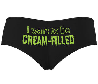 I Want To Be Cream Filled - Black Boyshort