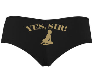Yes Sir - Submissive Woman - Black Boyshort