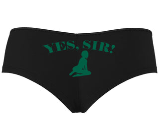 Yes Sir - Submissive Woman - Black Boyshort