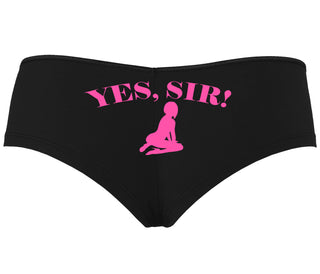 Yes Sir - Submissive Woman - Black Boyshort