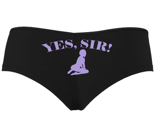 Yes Sir - Submissive Woman - Black Boyshort