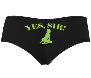 Yes Sir - Submissive Woman - Black Boyshort