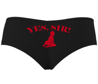 Yes Sir - Submissive Woman - Black Boyshort