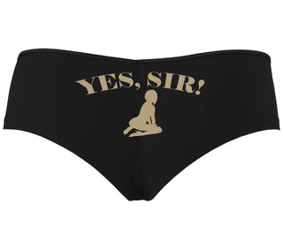 Yes Sir - Submissive Woman - Black Boyshort