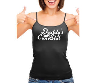 Daddy's Cumslut - Black Camisole Tank Top