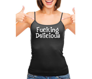 Fucking Delicious - Tasty - Black Camisole Tank Top