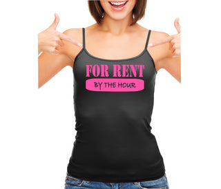 For Rent By The Hour - Black Camisole Tank Top