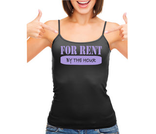 For Rent By The Hour - Black Camisole Tank Top