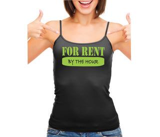 For Rent By The Hour - Black Camisole Tank Top