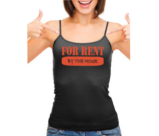 For Rent By The Hour - Black Camisole Tank Top