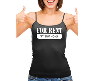 For Rent By The Hour - Black Camisole Tank Top