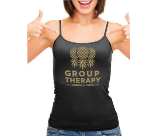 Group Therapy - Sharing Is Caring - Black Camisole Tank Top