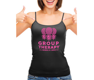 Group Therapy - Sharing Is Caring - Black Camisole Tank Top