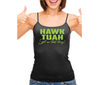Hawk Tuah Spit On That Thing - Black Camisole Tank Top