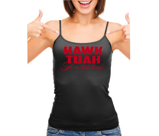 Hawk Tuah Spit On That Thing - Black Camisole Tank Top
