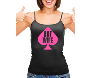 Hot Wife Spade Symbol - Black Camisole Tank Top