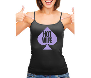 Hot Wife Spade Symbol - Black Camisole Tank Top
