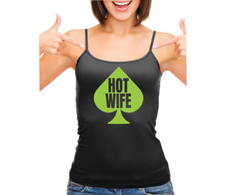 Hot Wife Spade Symbol - Black Camisole Tank Top