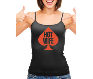 Hot Wife Spade Symbol - Black Camisole Tank Top