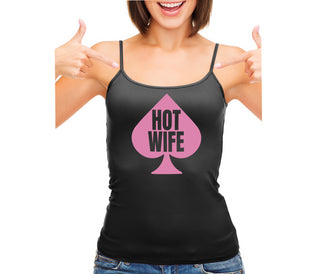 Hot Wife Spade Symbol - Black Camisole Tank Top