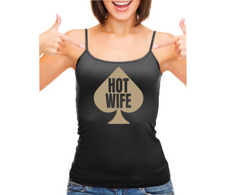 Hot Wife Spade Symbol - Black Camisole Tank Top