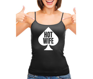 Hot Wife Spade Symbol - Black Camisole Tank Top