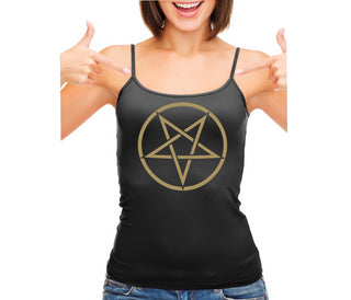 Inverted Pentagram - Black Camisole Tank Top