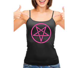 Inverted Pentagram - Black Camisole Tank Top