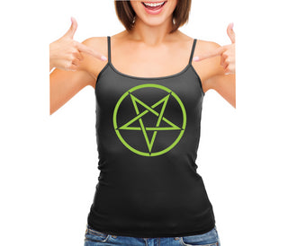 Inverted Pentagram - Black Camisole Tank Top