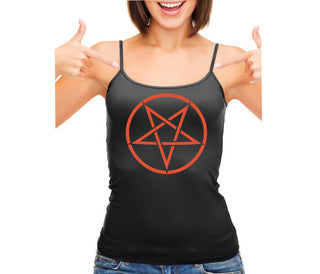 Inverted Pentagram - Black Camisole Tank Top