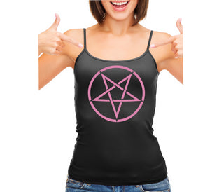 Inverted Pentagram - Black Camisole Tank Top