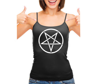 Inverted Pentagram - Black Camisole Tank Top